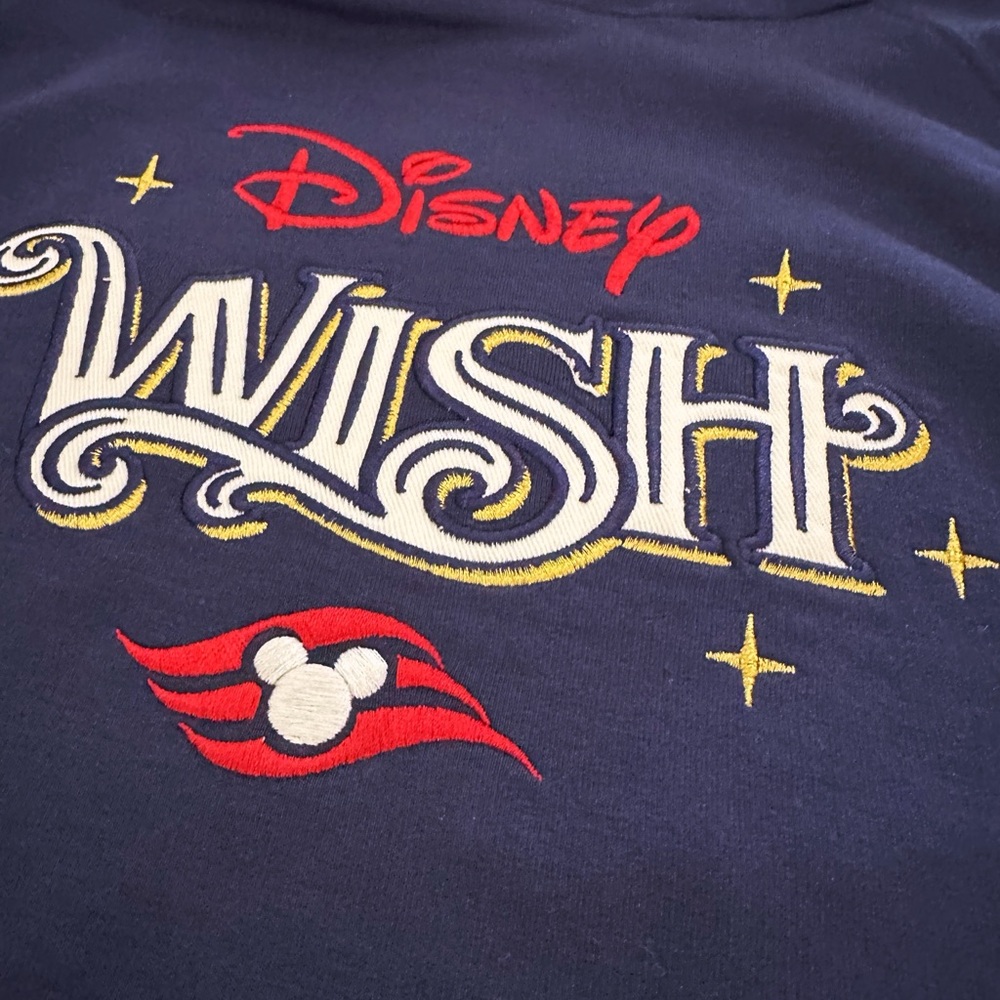 Disney cruise Line WISH ✨ hoodie sweatShirt - Navy Blue NEW